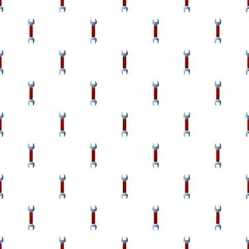 Wrench tools seamless pattern on white background Illustrazione stock