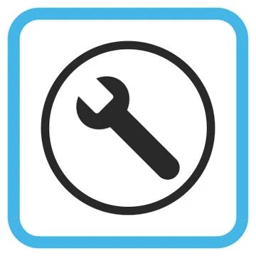 Wrench Vector Icon In a Frame Stock-Illustration