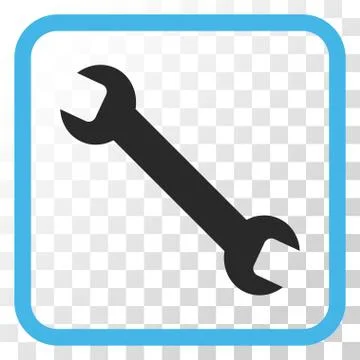 Wrench Vector Icon In a Frame Stock-Illustration
