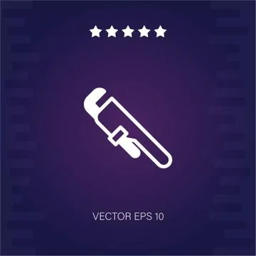 Wrench vector icon Stock Illustration