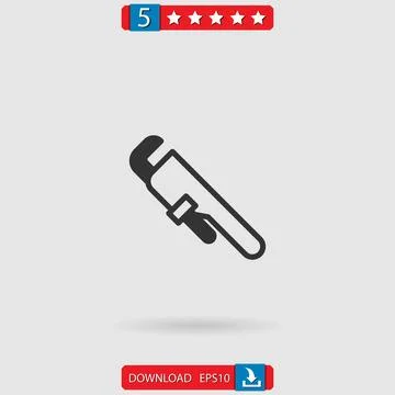 Wrench vector icon Stock Illustration