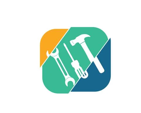 Wrench vector illustration and icon of automotive repair Illustrazione stock