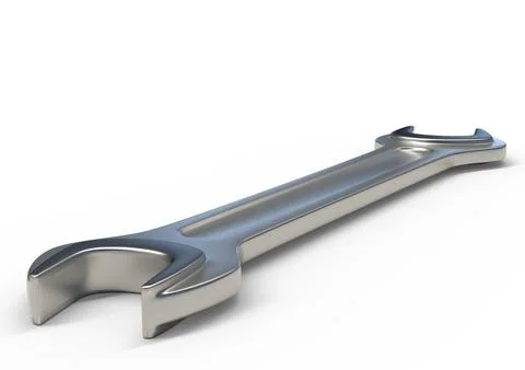 Wrench on white background Stock Illustration