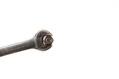 Wrench on white background Stock Photos