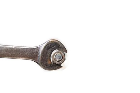 Wrench on white background Stock Photos