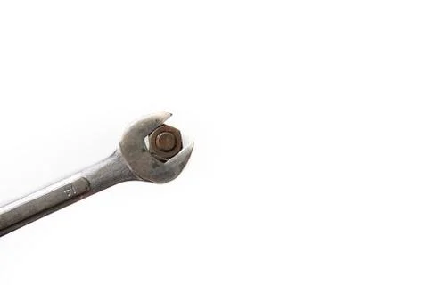 Wrench on white background Stock Photos
