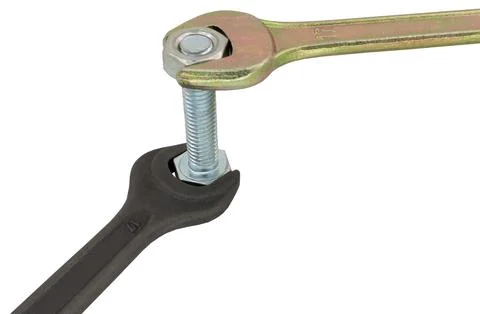 Wrenches and screws nuts Stock Photos