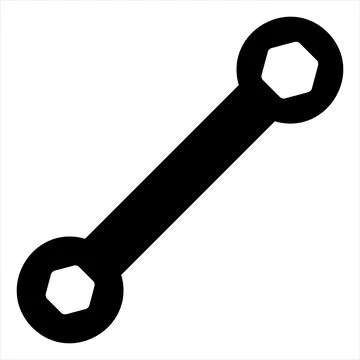Wrenches glyph icon vector illustration isolated on white background Stock Illustration
