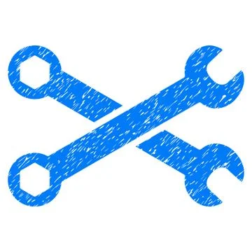 Wrenches Grainy Texture Icon Stock Illustration