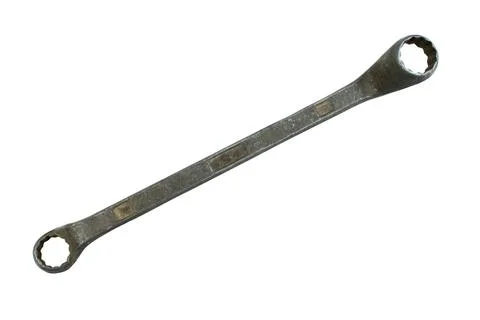 Wrenches isolated on white background. Top view. Stock Photos