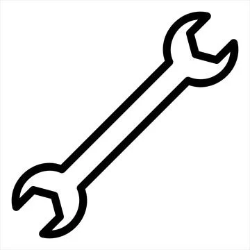 Wrenches line icon vector illustration isolated on white background Stock Illustration