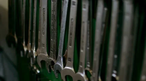 Wrenches rack focus Stock Footage 24820033