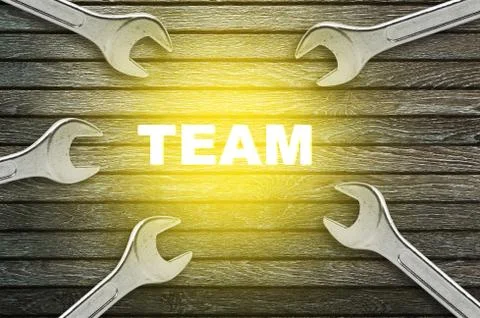 Wrenches Teamwork Stock Photos