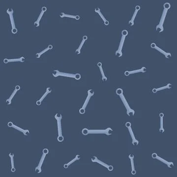 Wrenchs construction tools background pattern Stockillustratie