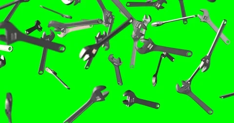 WRENCHS falling slow motion Video stock 101602397