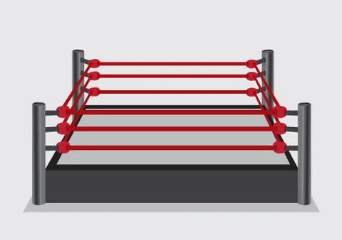 Wresting Ring Vector Illustration Stock Illustration