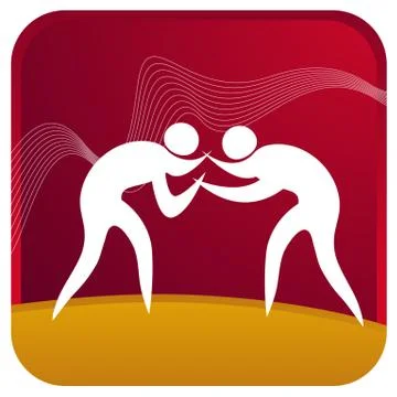 Wrestler Stock Illustration