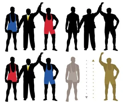 Wrestler winner Stock Illustration