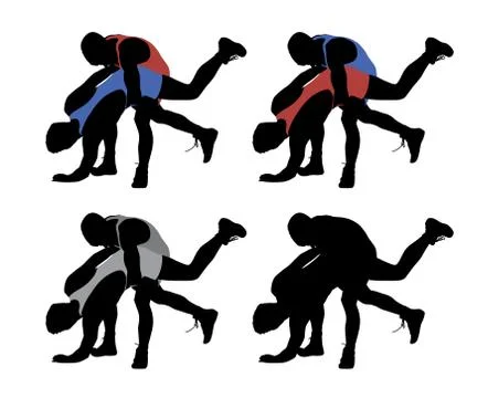 Wrestling Stock Illustration