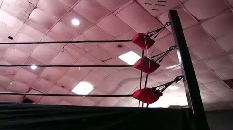 Wrestling ring corner Stock Footage 10828206