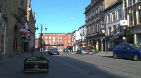Wrexham Town Centre Video stock 8357821