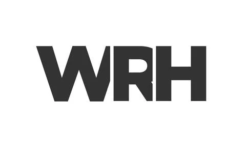 WRH logo design template with strong and modern bold text. Initial based ve.. 스톡 일러스트