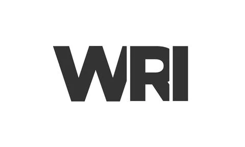 WRI logo design template with strong and modern bold text. Initial based ve.. 库存插图