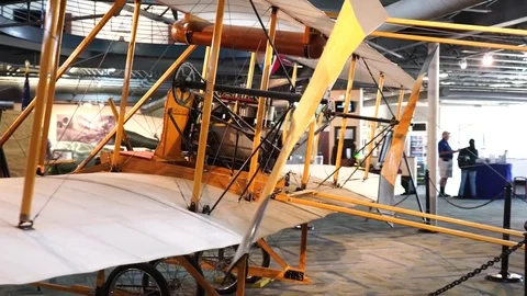 Wright Brothers First Airplane Aviation History Museum Display 4K Vídeos de archivo 79212239