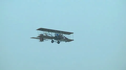 Wright Brothers Model B Flyer flyover Stock Footage 39827848