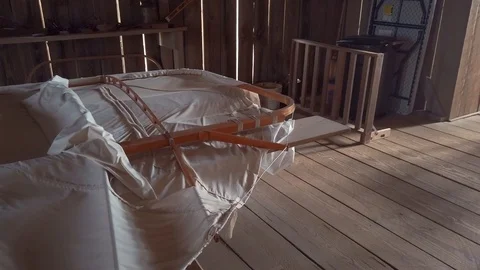 Wright Flyer in Wright Brothers National Memorial, Kitty Hawk, North Carolina Stock Footage 121862044