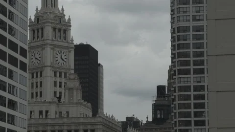 Wrigley Building in Chicago Stock Footage 93592237