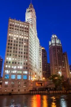 The Wrigley Building on Michigan Ave in Chicago in USA Stock Photos