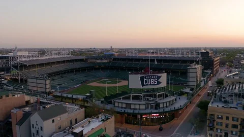 Wrigley_Field_Sunset_03 Stock Footage 107960635