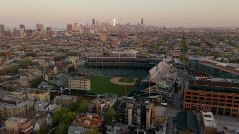 Wrigley_Field_Sunset_05 Stock Footage 107960759