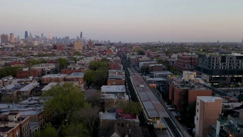 Wrigley_Field_Sunset_06 Stock Footage 107960865