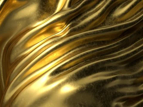 Wrinkle gold background Stock Photos