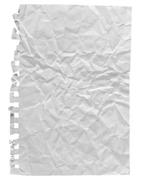 Wrinkled blank notepad page as creative crisis and new beginning metaphor Foto stock