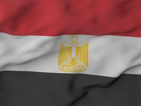 Wrinkled fabric Egypt flag Stock Illustration
