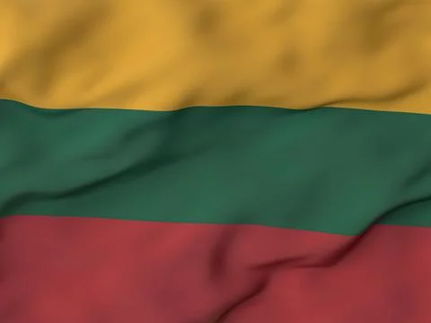 Wrinkled fabric Lithuania flag Stock Illustration