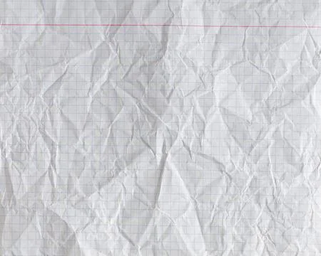 Wrinkled grid paper texture metaphor for failed business plans Stock Photos