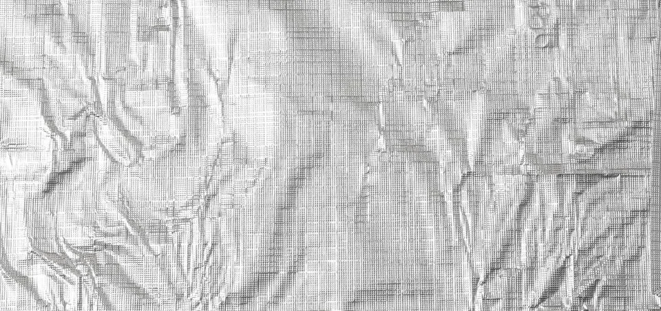 Wrinkled metallic silver grid pattern texture background 스톡 사진