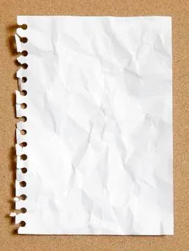 Wrinkled note paper Stock Photos