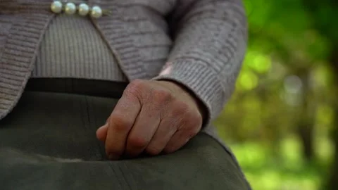 The Wrinkled Old Tired Hands Of An Elderly woman Stock Footage 256400215