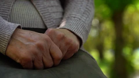 The Wrinkled Old Tired Hands Of An Elderly woman Stock Footage 256400230