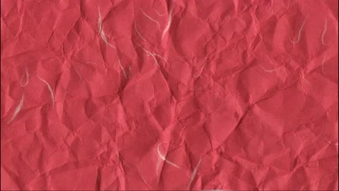Wrinkled paper background loop: red Washi paper Stock Footage 310595867