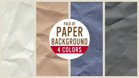 Wrinkled papers background (5 seconds loop, 4 colors set) 動画素材 310352676