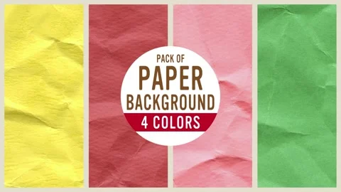 Wrinkled papers background (5 seconds loop, 4 colors set) Stock Footage 310352682