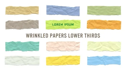 Wrinkled papers lower thirds 動画素材 310507971