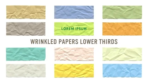 Wrinkled papers lower thirds 動画素材 310507973