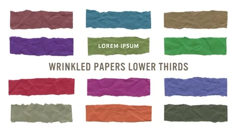Wrinkled papers lower thirds 動画素材 310507990